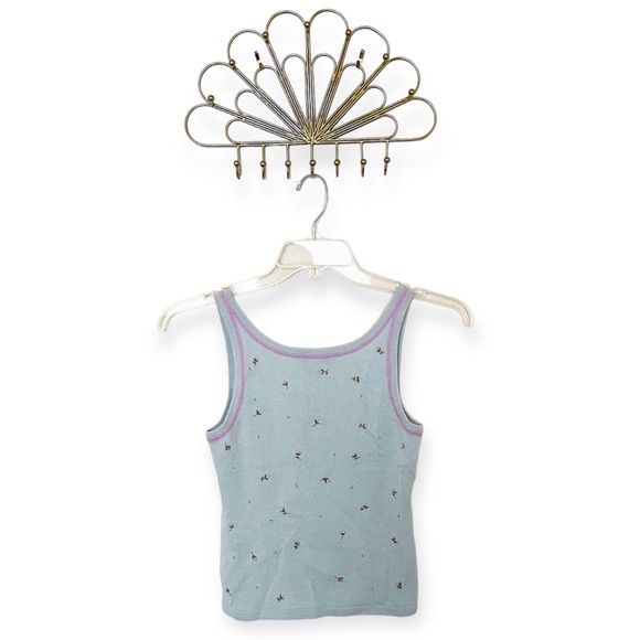 Rebecca Taylor Cashmere Rose Embroidered Tank Top - Picture 2 of 4